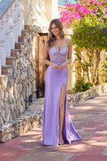 Fitted Sheer Gown W/ Beadwork