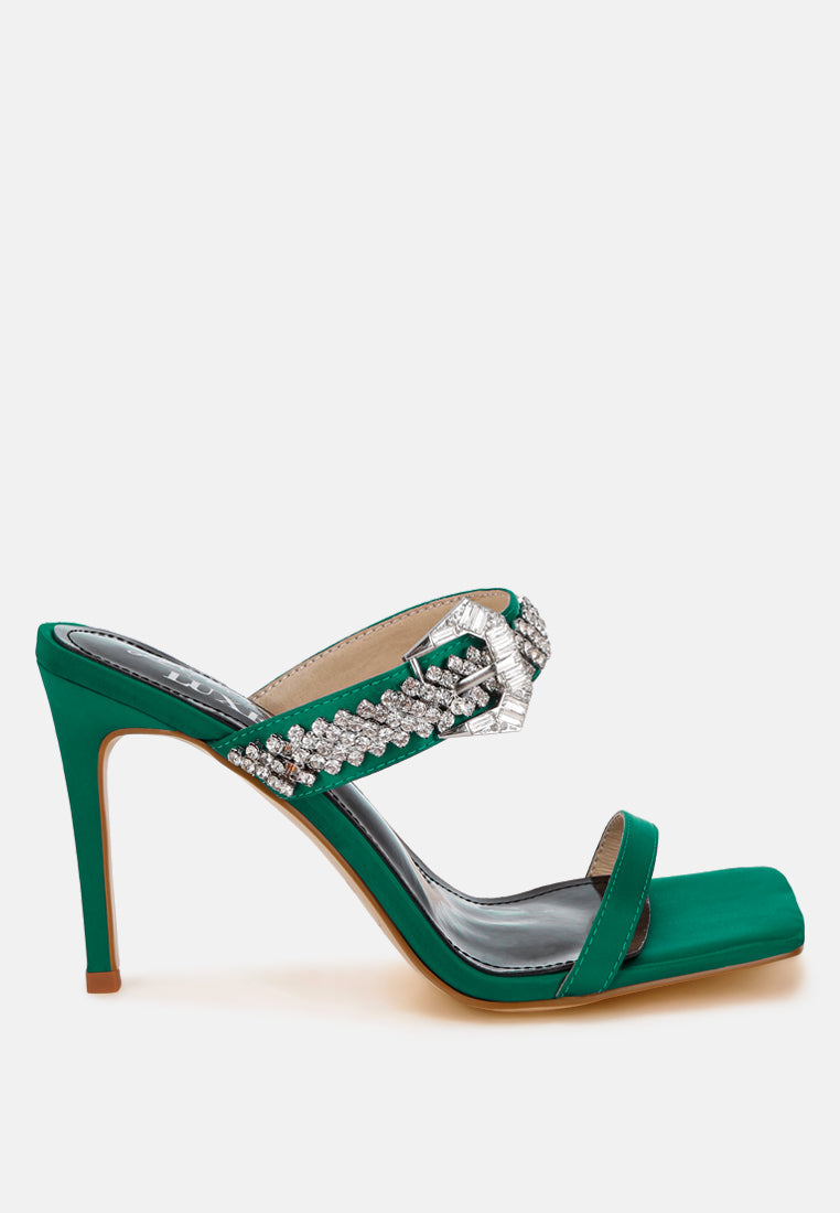 Diamante Slip On Sandals