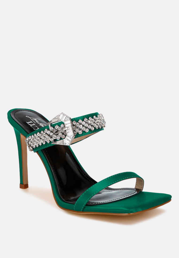 Diamante Slip On Sandals