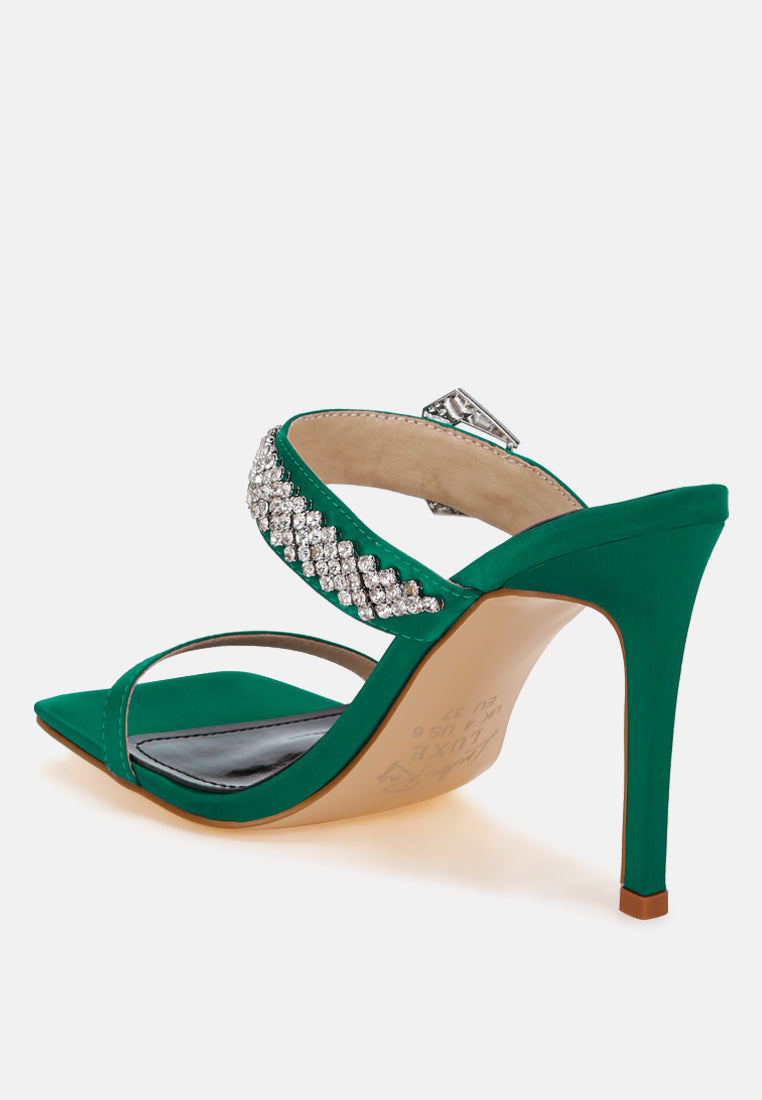Diamante Slip On Sandals