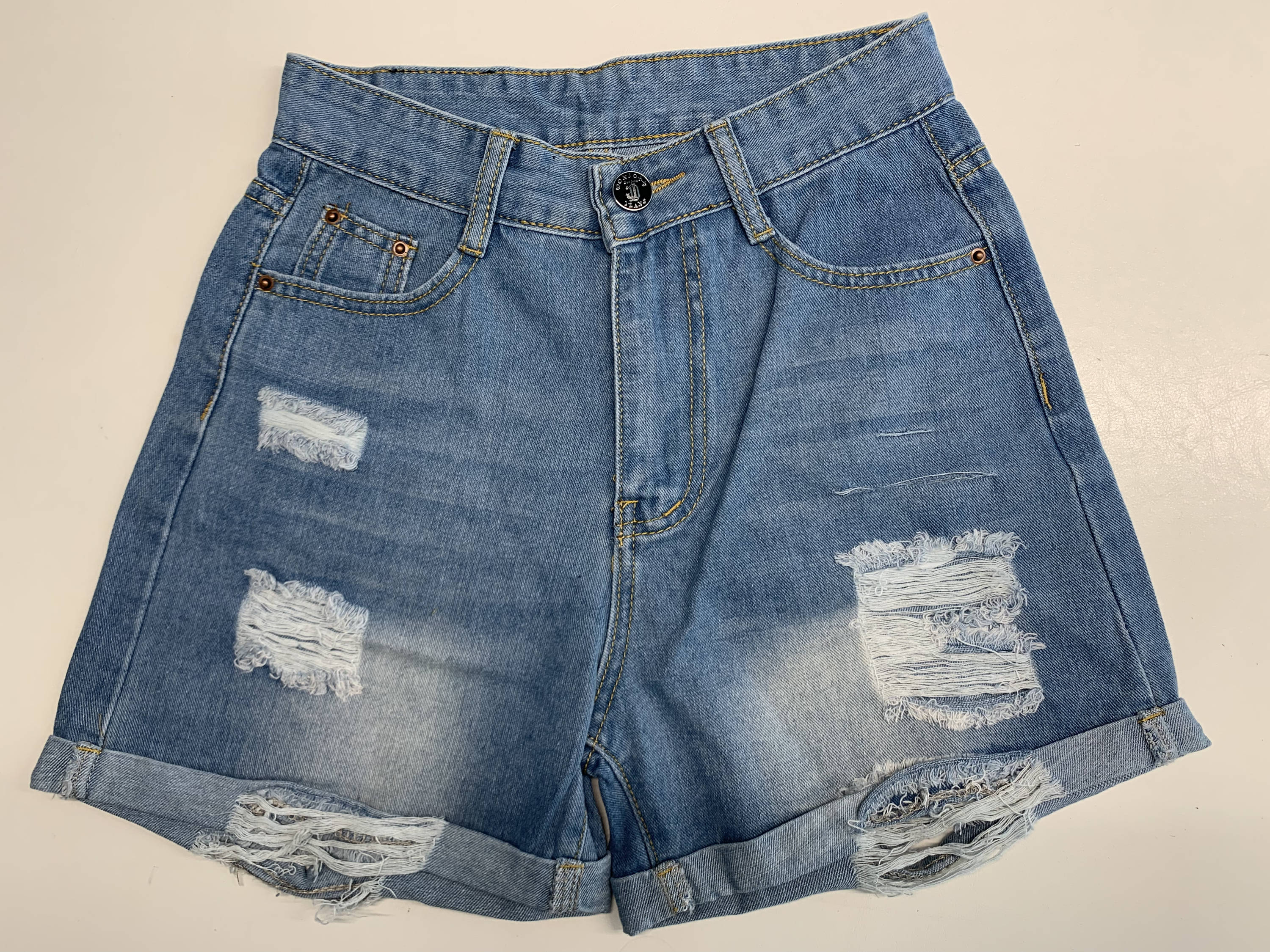 Faded Handmade Jean Shorts