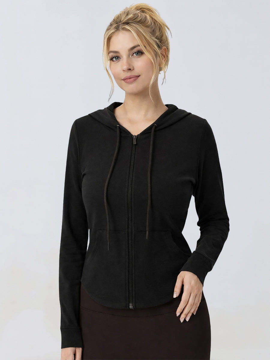 Skin Friendly Drawstring Yoga Jacket