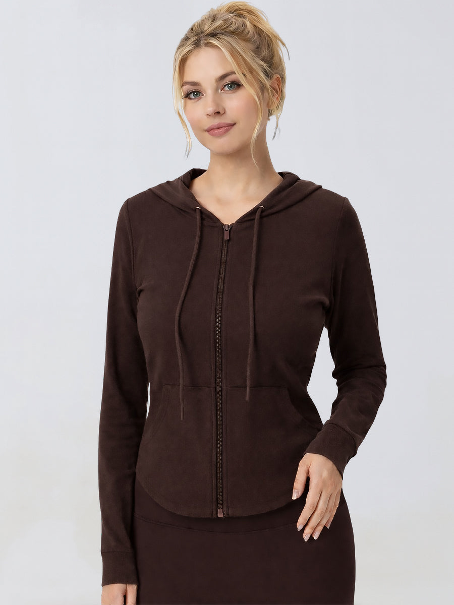 Skin Friendly Drawstring Yoga Jacket