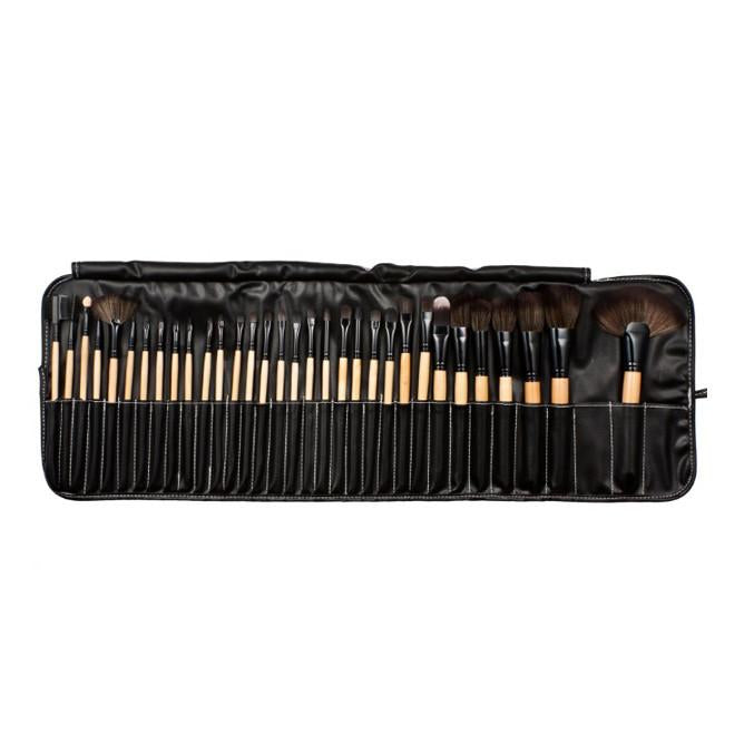 32 Piece High Quality Wooden Makeup Brush Set