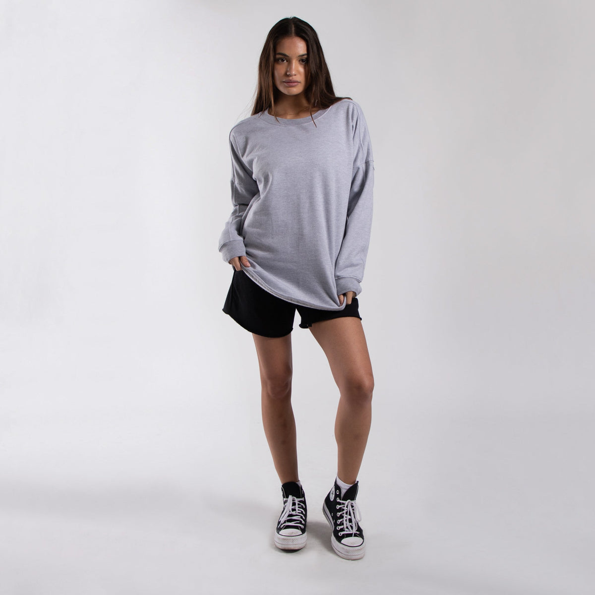 Fleece Panel Crewneck Sweatshirt