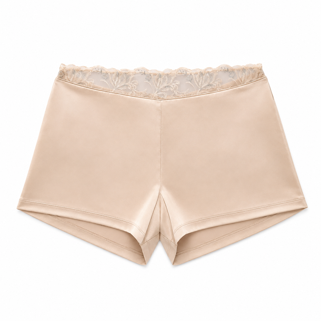 Embroidered Silk Shorts