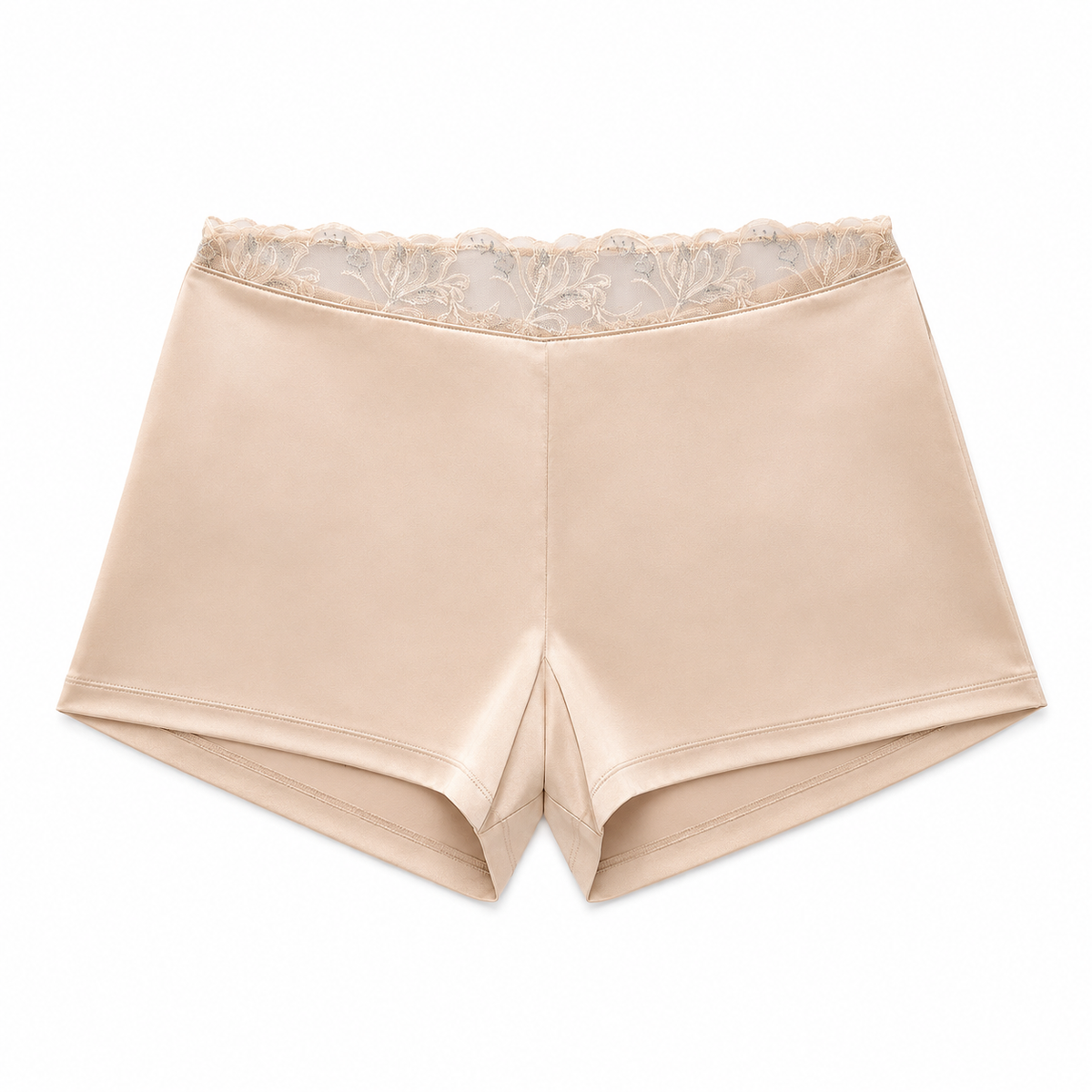 Embroidered Silk Shorts