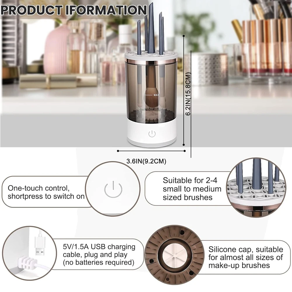 Automatic Electric Makeup Brush Cleaner