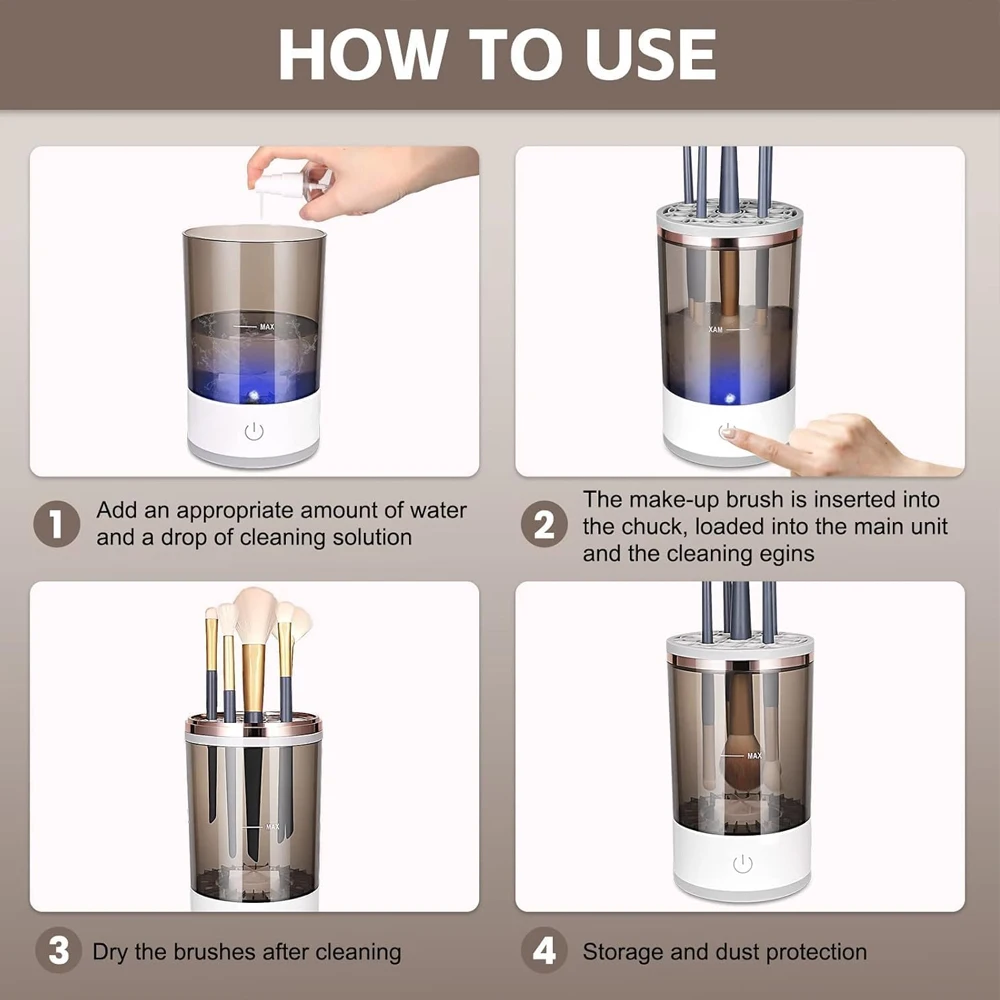 Automatic Electric Makeup Brush Cleaner