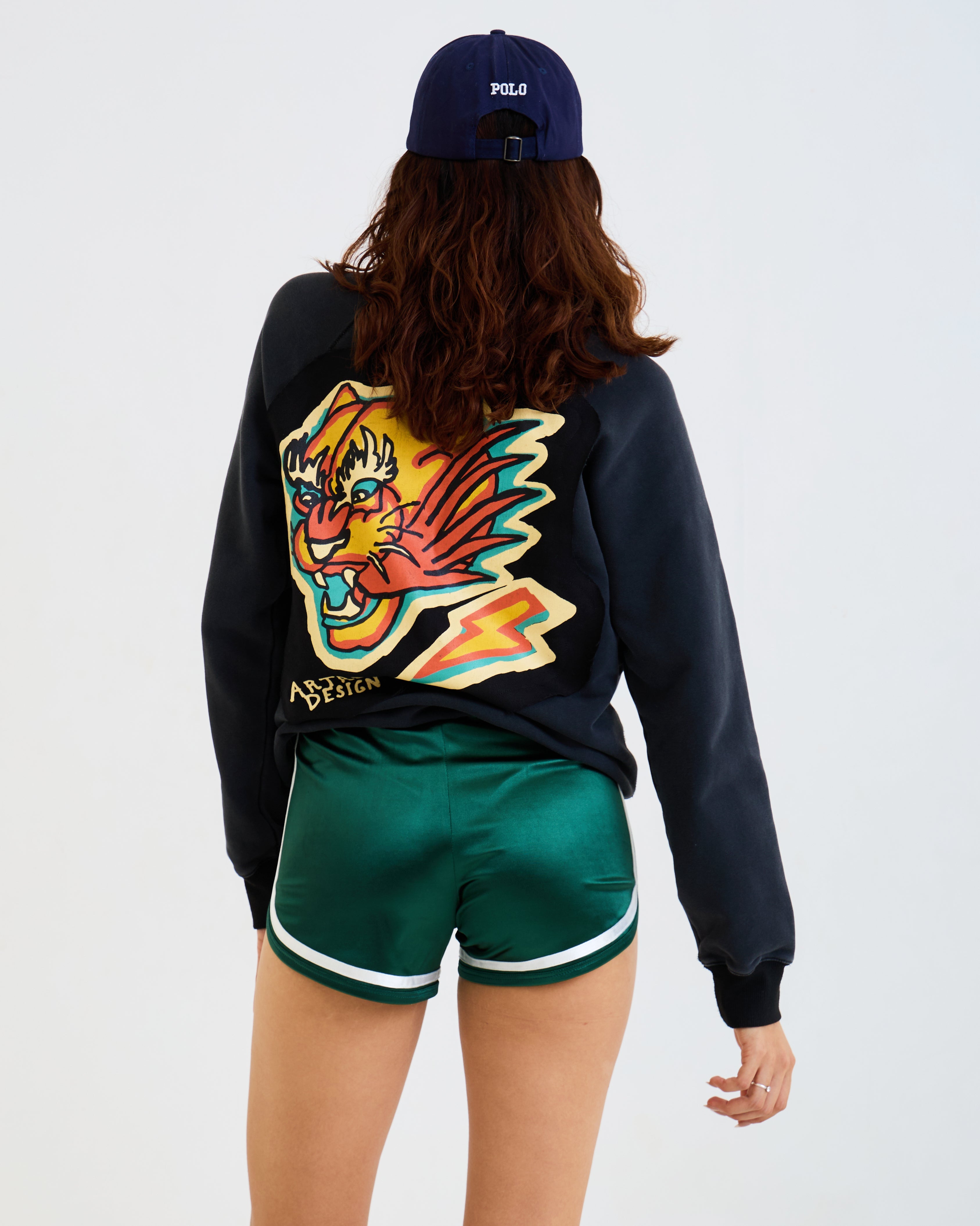 Vintage Satin Running Shorts  –  Retro Track Shorts with White Trim