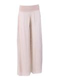 Champagne Italian Silk Palazzo Pants