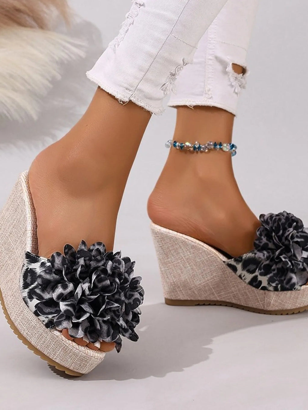 Stylish Open Toe Platform Wedge Sandals