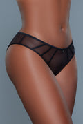 Low-Rise Bikini Cut Mesh Panty