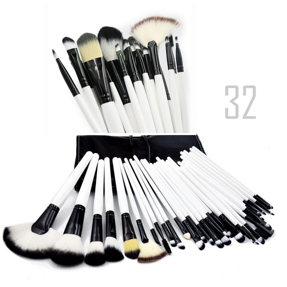 32 Piece High Quality Wooden Makeup Brush Set
