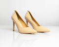 Patent Leather Beige High Heel Pumps