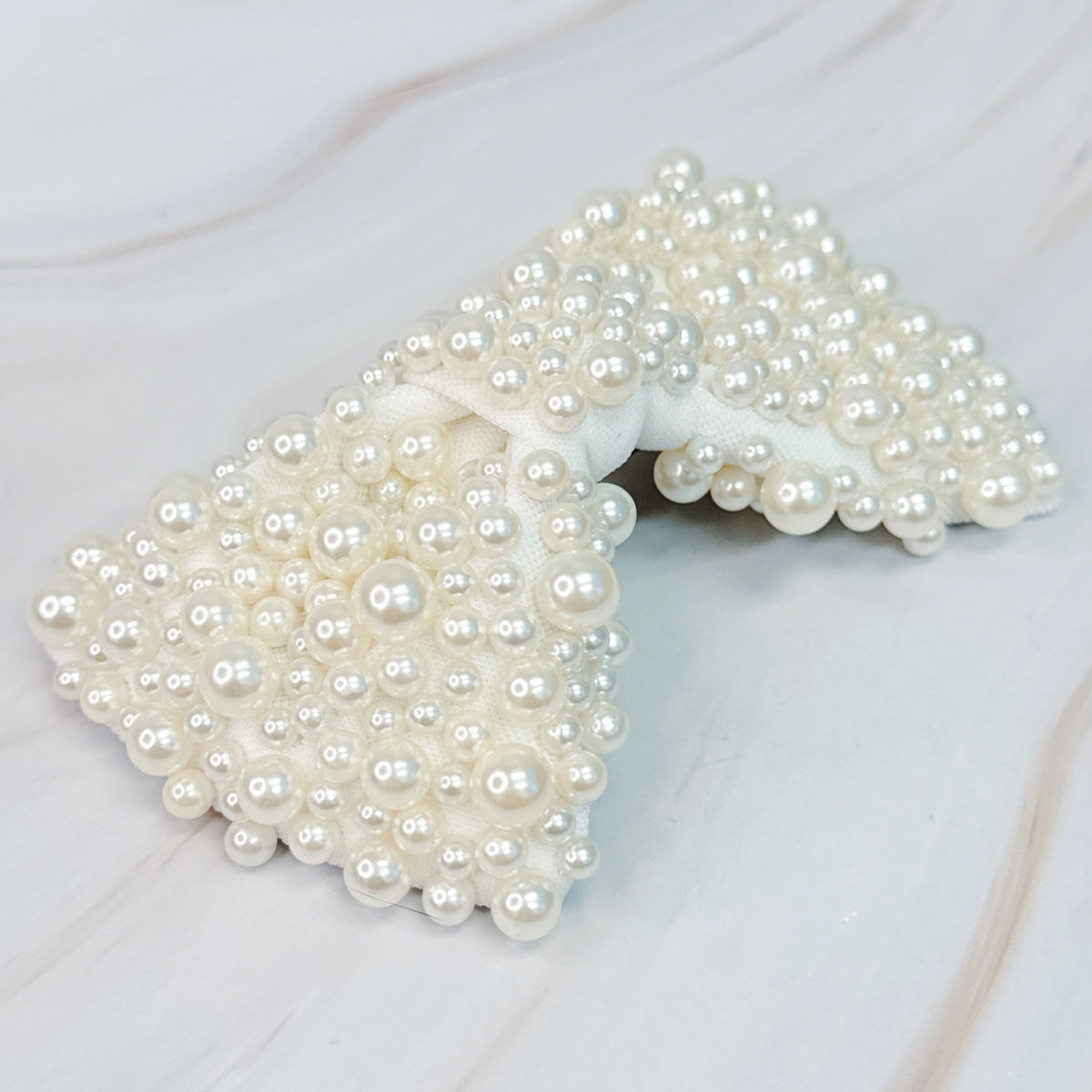 Adorned Pearl Bow Hair Clip-1
