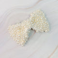 Adorned Pearl Bow Hair Clip-0