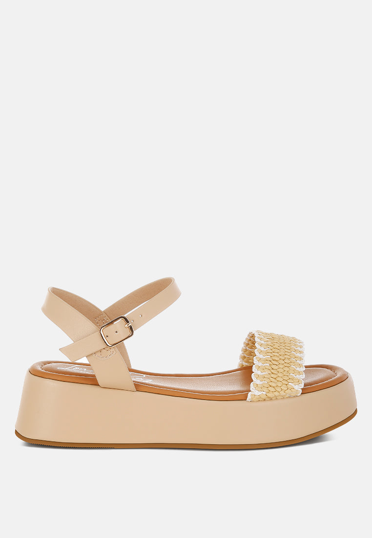 Raffia Platform Sandals