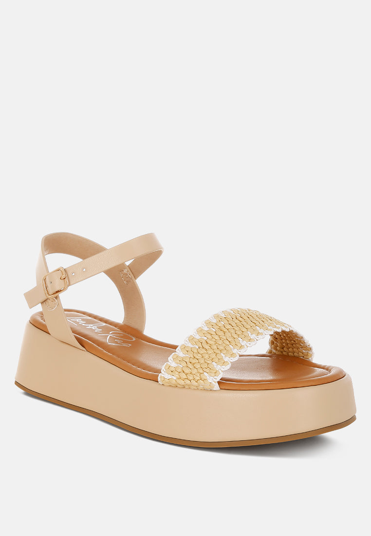 Raffia Platform Sandals