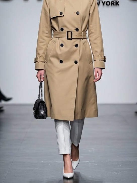 Classic Double-Breasted Trench Coat