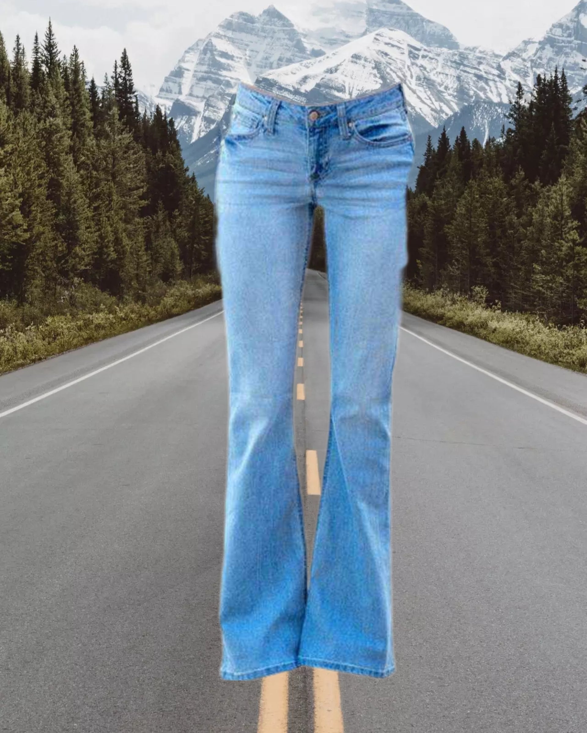 Bell-Bottoms Raw Denim Handmade Flare Jeans Boot Cut