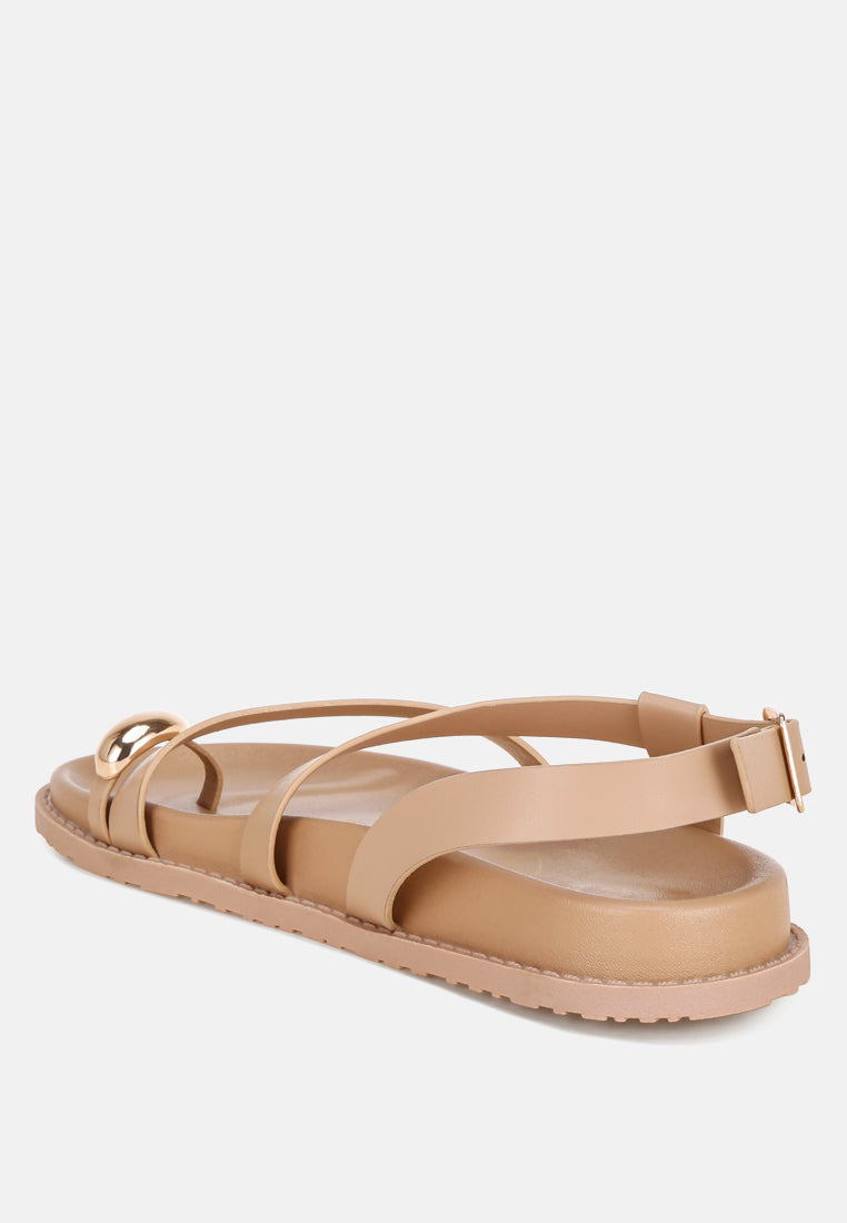 Strappy Design Flat Sandals