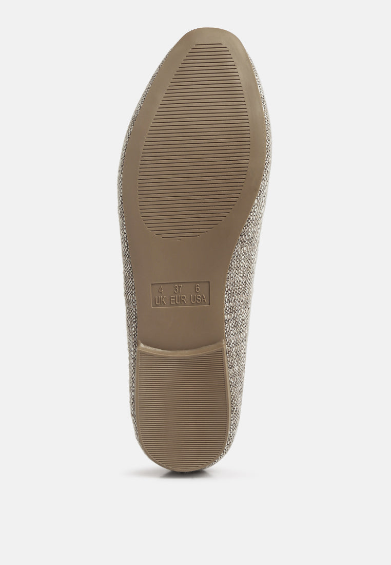 Quirky Chain Embellished Canvas Loafers