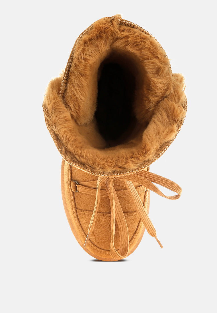 Chunky Faux Fur Snow Boots
