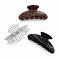 Classic Polka Dot Hair Claw Clip Set – 3 Piece Everyday Essentials