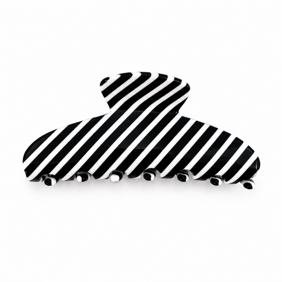 Classic Striped Hair Claw Clip – Medium Hold