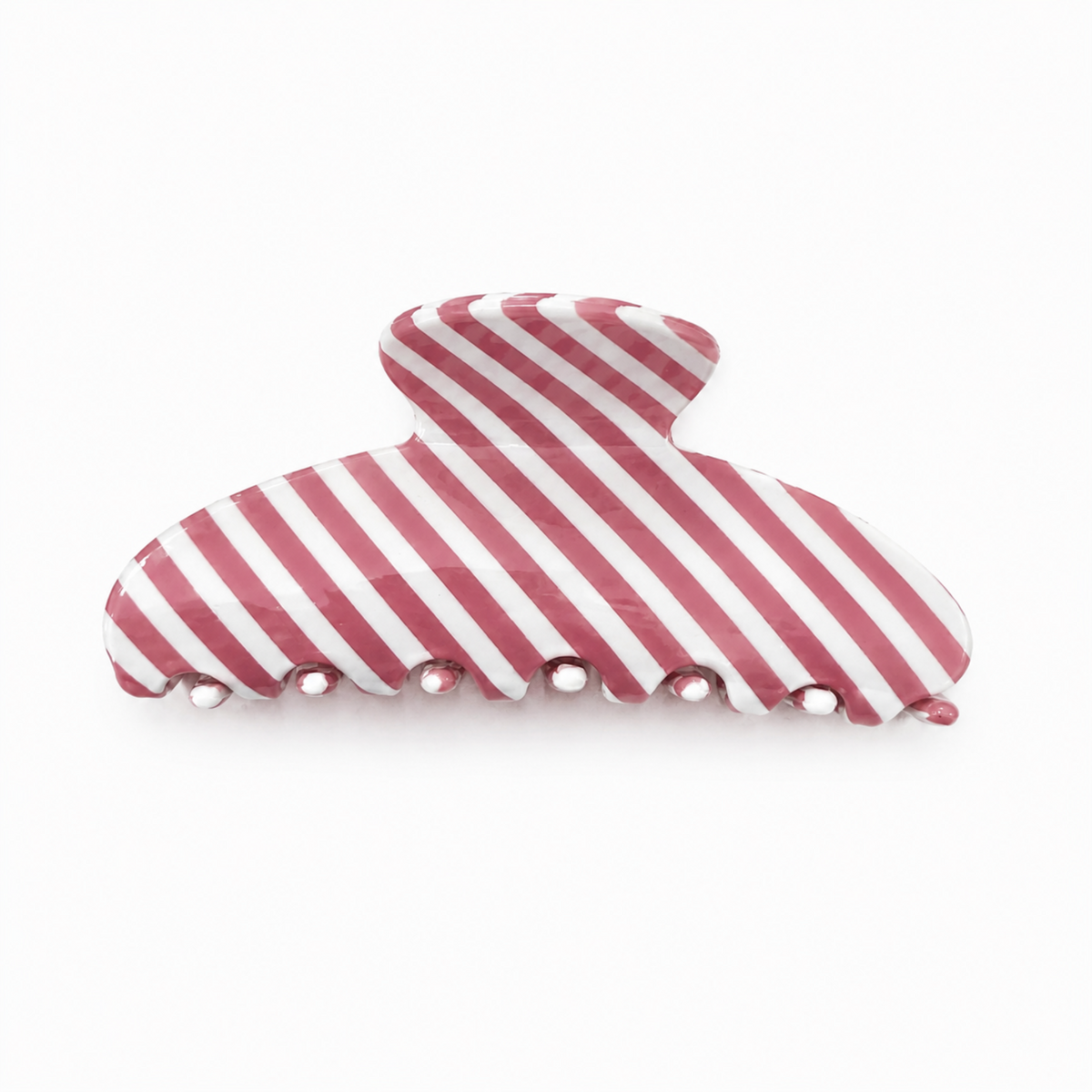 Classic Striped Hair Claw Clip – Medium Hold