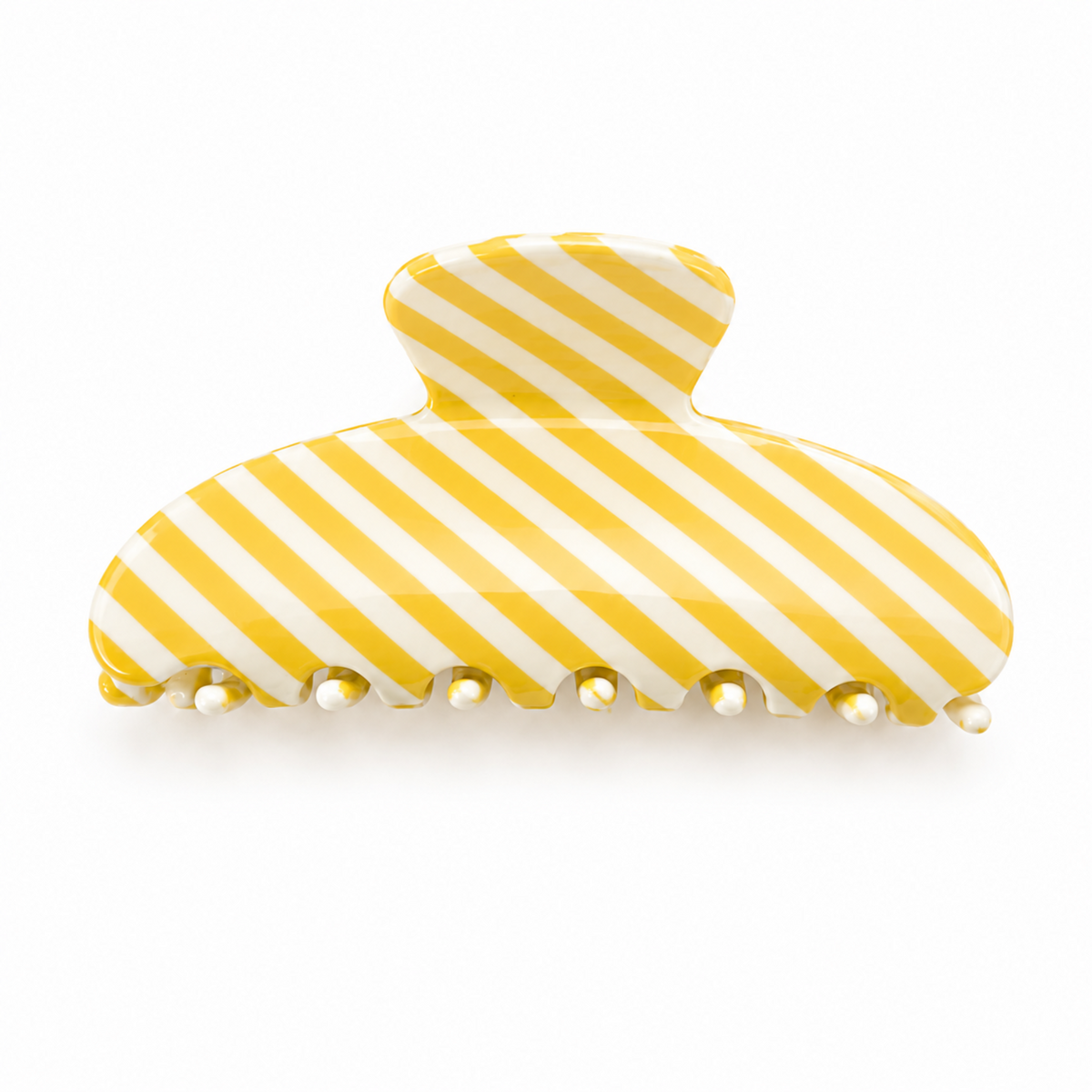 Classic Striped Hair Claw Clip – Medium Hold
