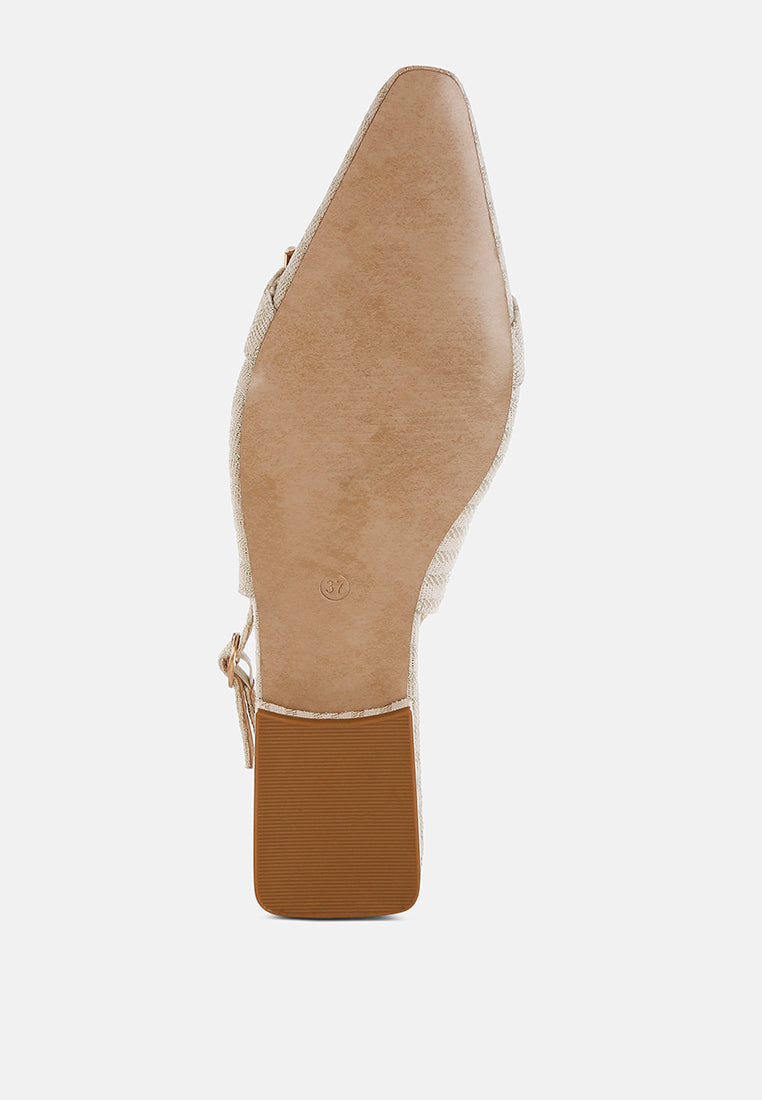 Pearl-Detailed Woven Horsebit Flats