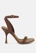 Open Toe High Heel Sandals W/ Metal Sling