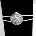 925 Sterling Silver Starfish Bangle Bracelet - Beach Jewelry