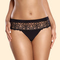 Black Sheer Lace Tanga Panty