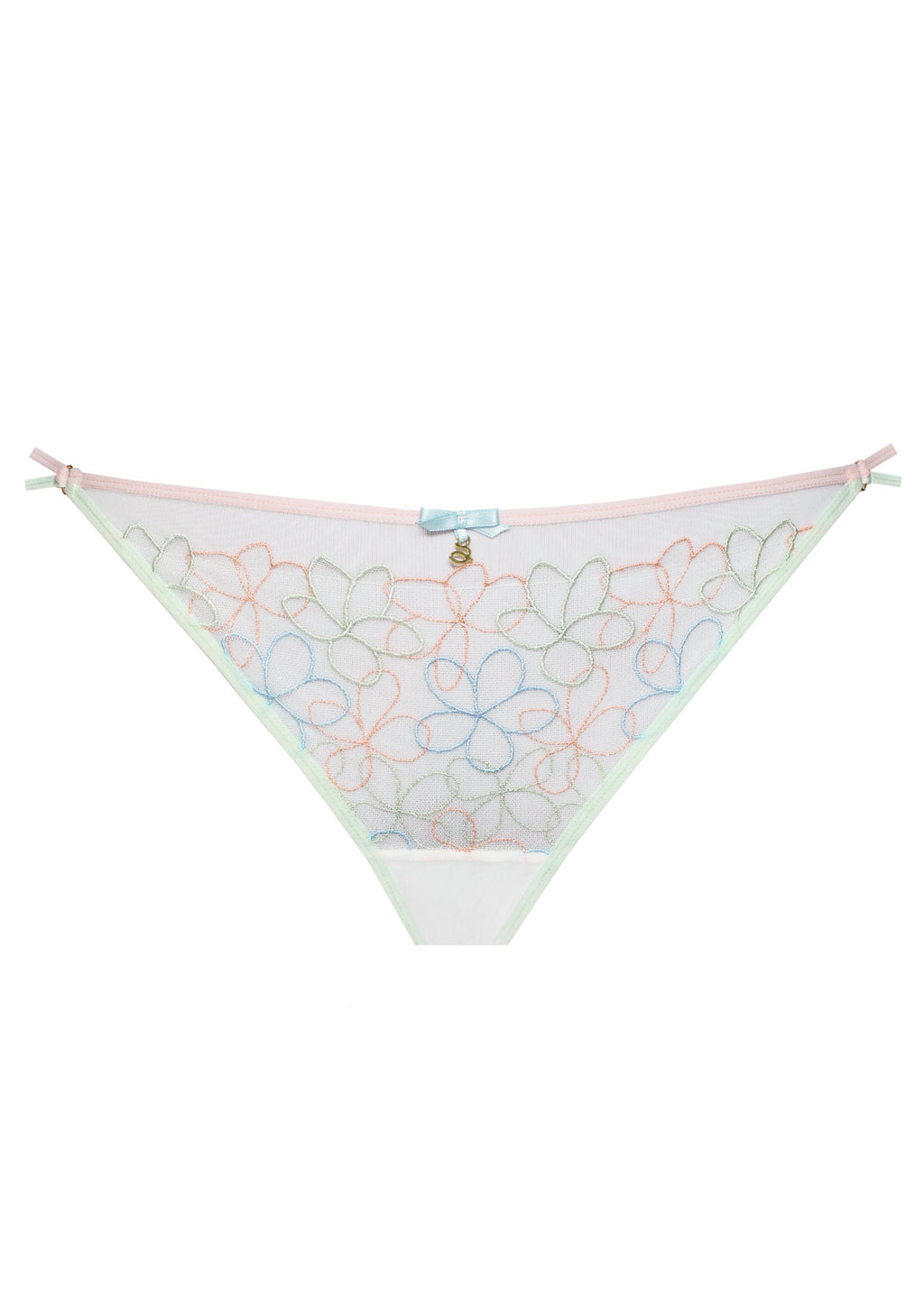 Pastel Low-Rise Mesh String Panty