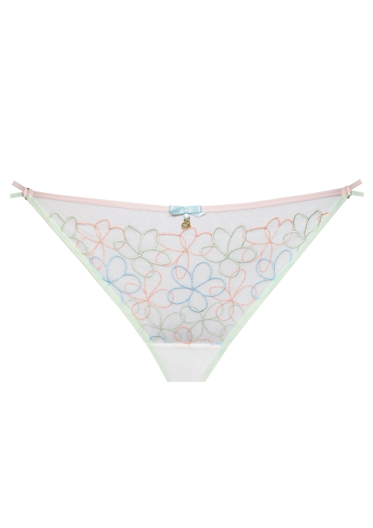Pastel Low-Rise Mesh String Panty