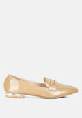 Low Block Flat Loafers