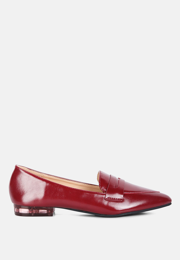 Low Block Flat Loafers