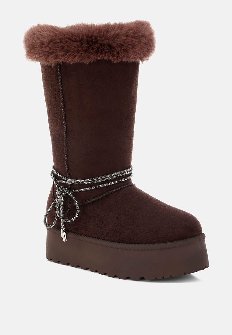 Cute Chic Fur Collar Anti-Skid Winter Snow Boots