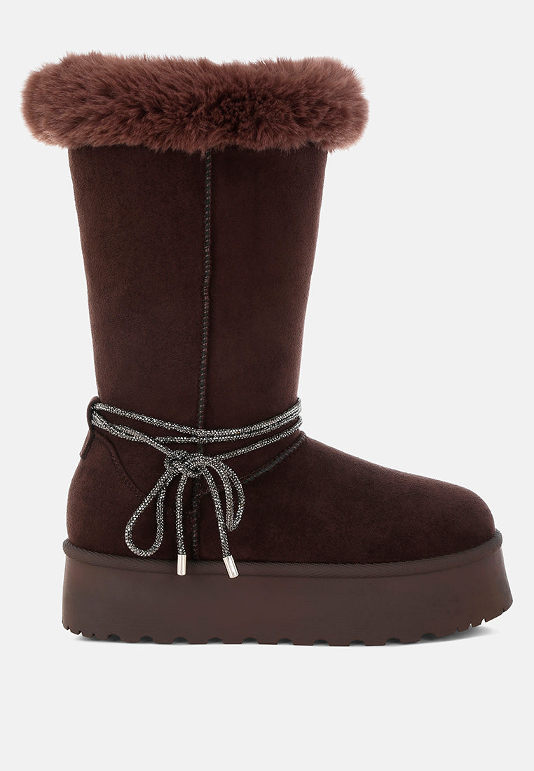 Cute Chic Fur Collar Anti-Skid Winter Snow Boots