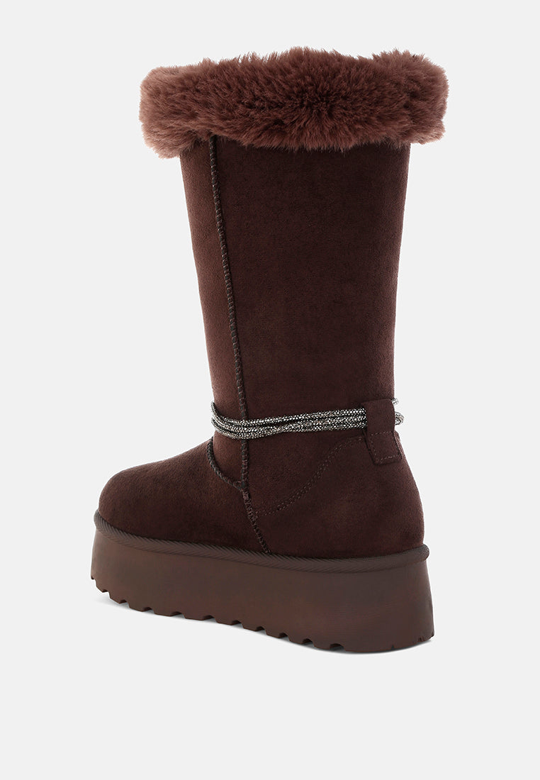 Cute Chic Fur Collar Anti-Skid Winter Snow Boots