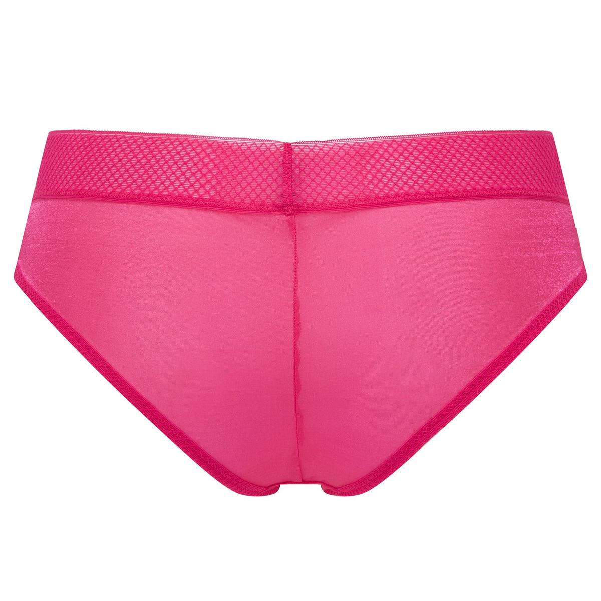 Magenta Sheer Mesh Cheeky Boyshort Panty