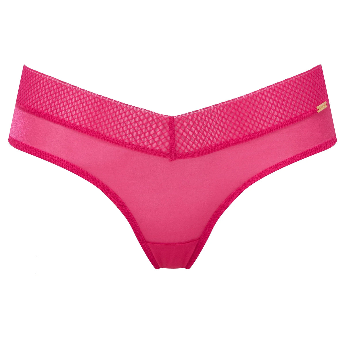 Magenta Sheer Mesh Cheeky Boyshort Panty