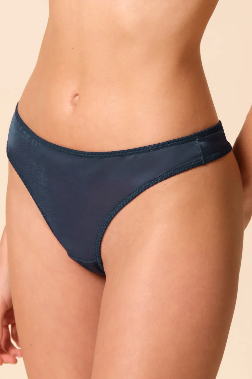 Shadow Blue Sheer Thong Panties