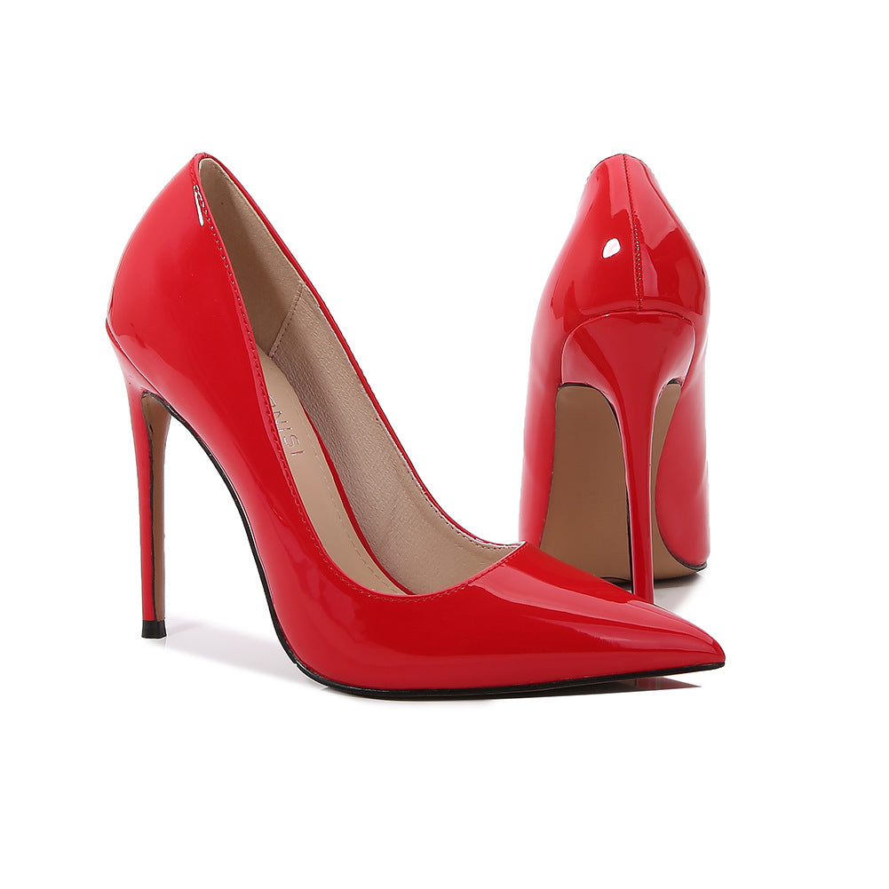 Patent Leather Pointed Stiletto High Heel
