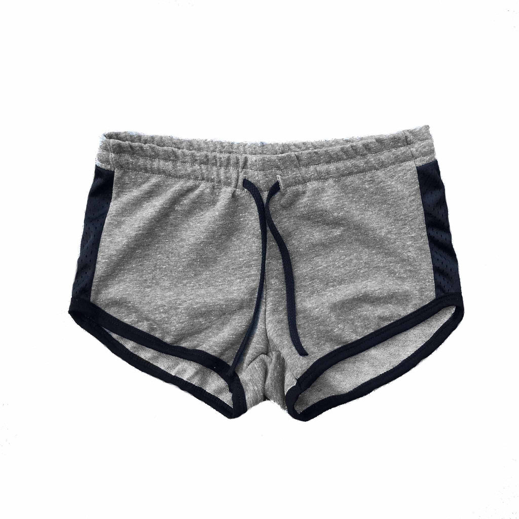 Contrast French Terry/Mesh Detail Shorts