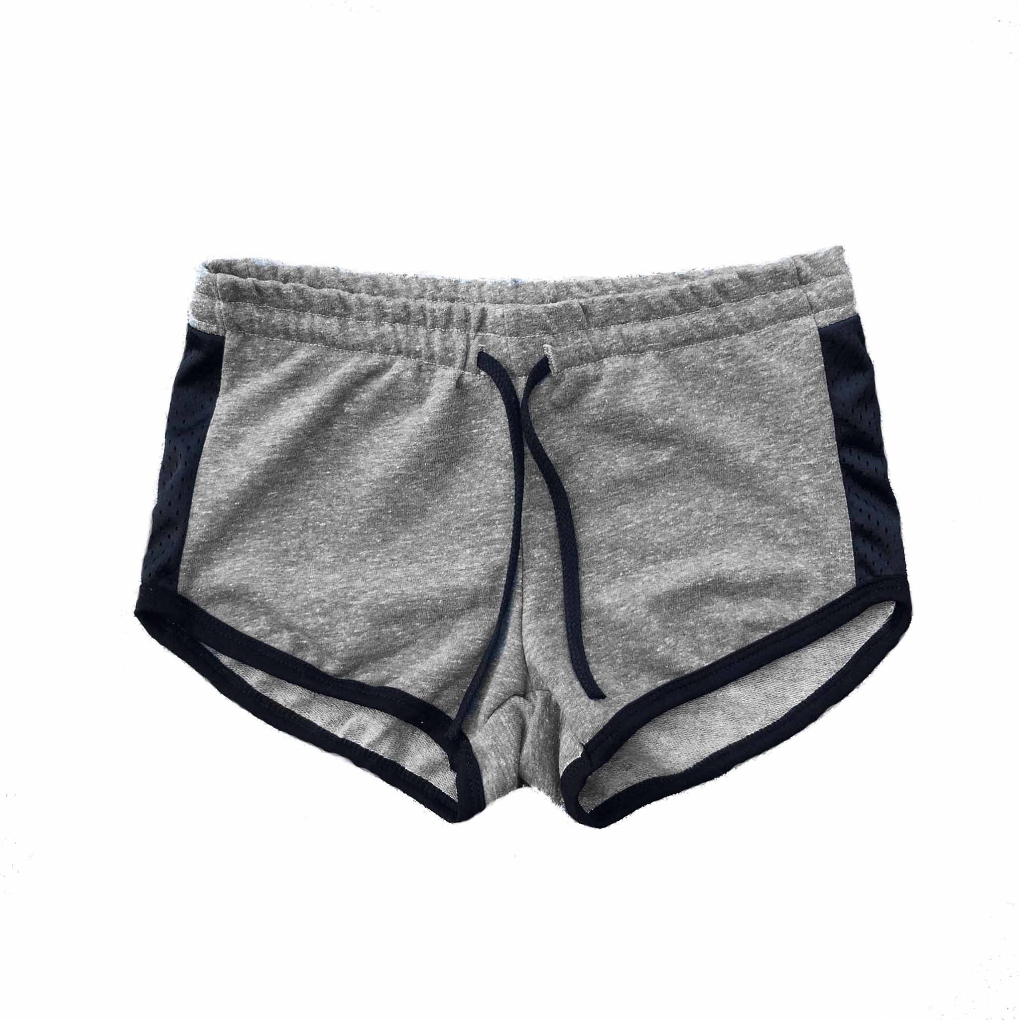 Contrast French Terry/Mesh Detail Shorts