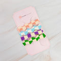 Checkered Wavy Creaseless Hair Clips Set Of 4